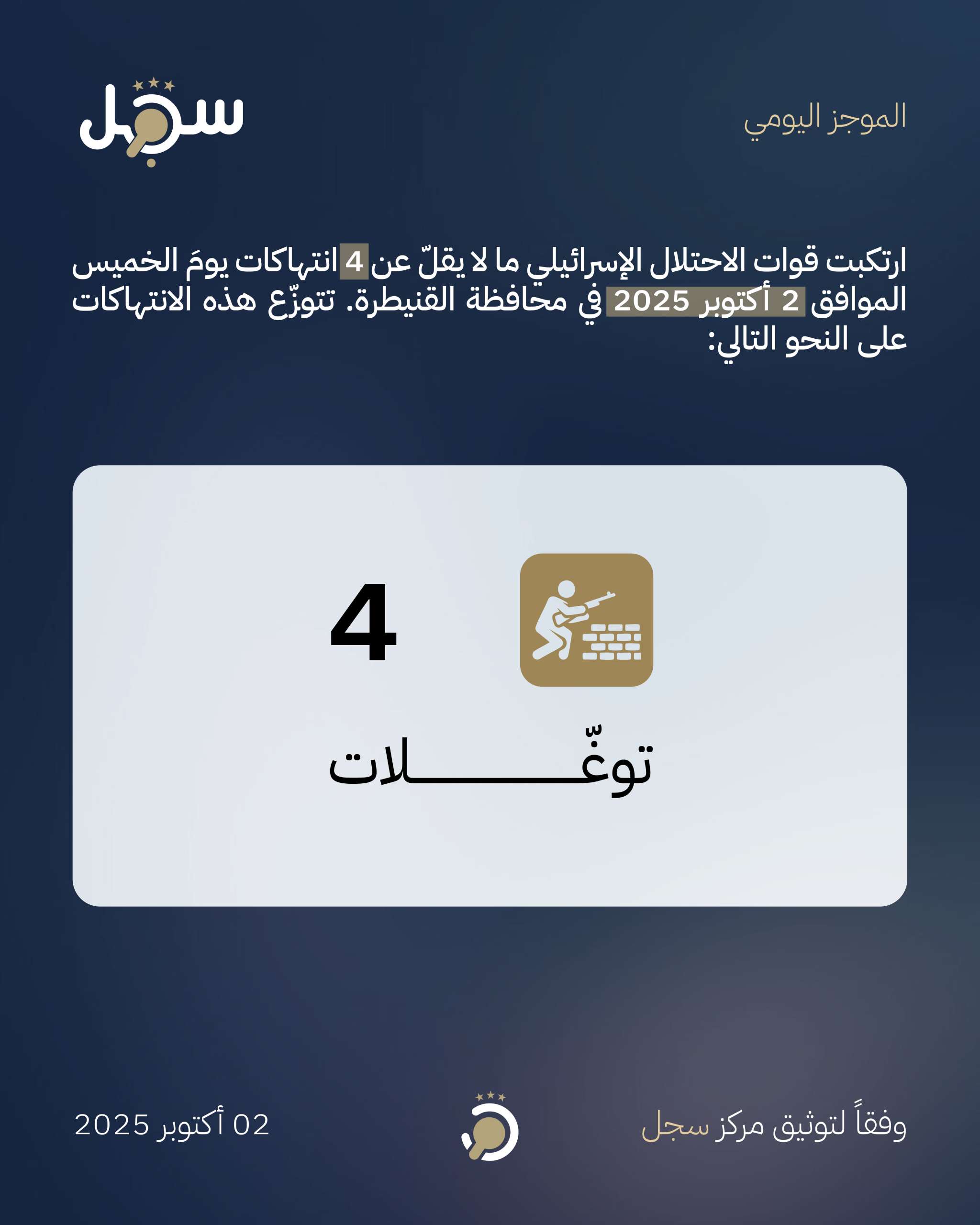 موجز يومي - 2 أكتوبر 2025